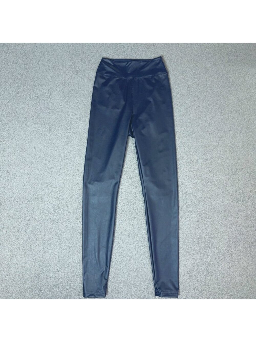 Offline By Aerie Womens Real Luxe Faux Leather Leggings Dark Blue Size S NWT